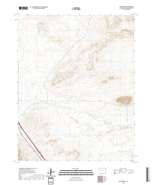 US Topo 7.5-minute map for The Hogback CO