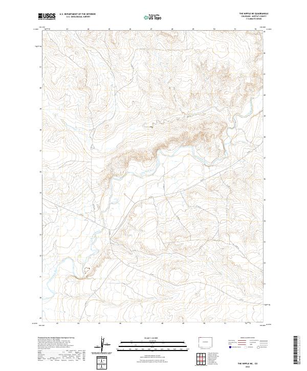 US Topo 7.5-minute map for The Nipple NE CO