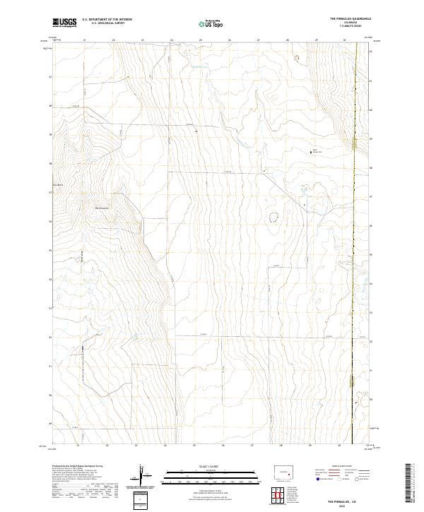 US Topo 7.5-minute map for The Pinnacles CO