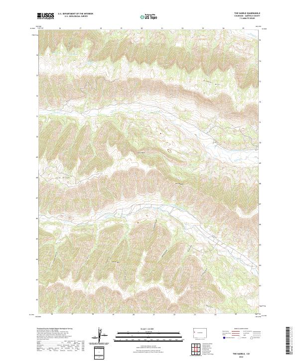 US Topo 7.5-minute map for The Saddle CO