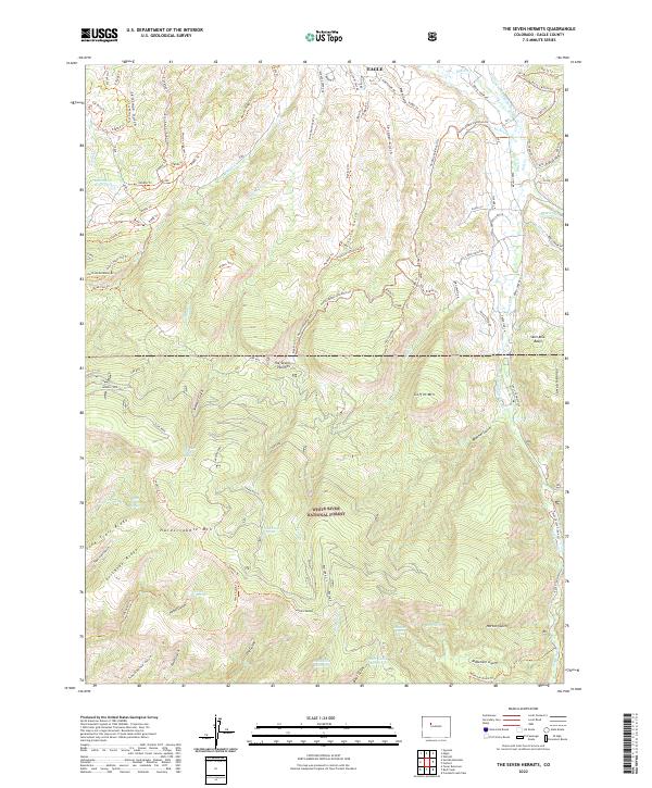 US Topo 7.5-minute map for The Seven Hermits CO