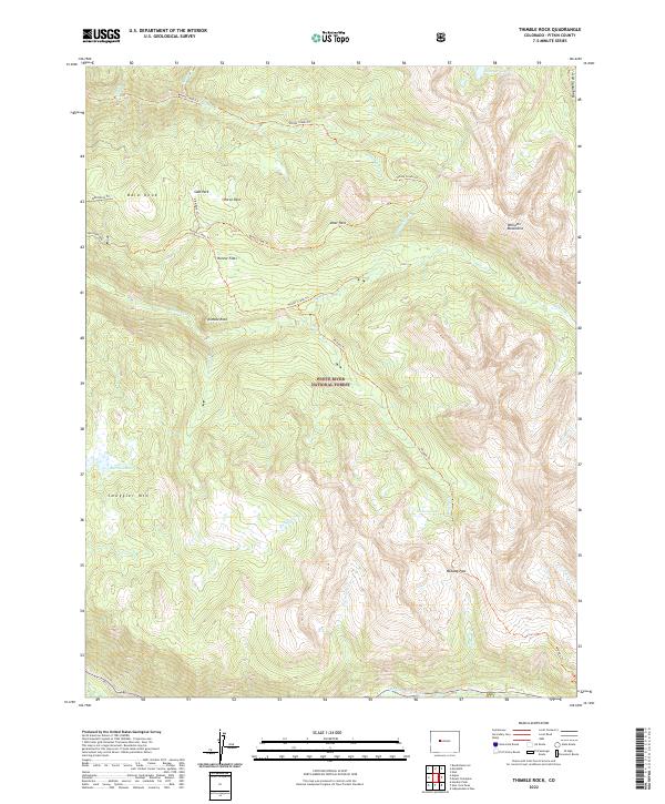 US Topo 7.5-minute map for Thimble Rock CO