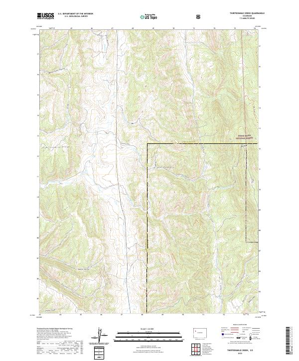 US Topo 7.5-minute map for Thirteenmile Creek CO