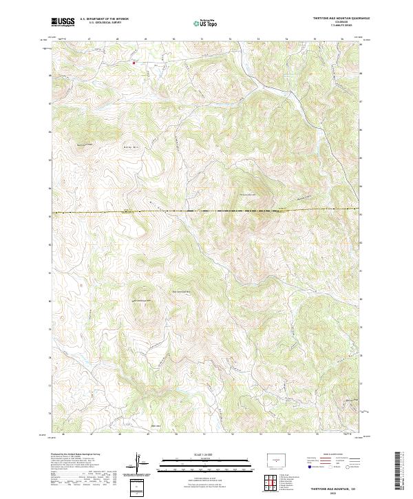 US Topo 7.5-minute map for Thirtyone Mile Mountain CO