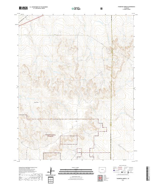 US Topo 7.5-minute map for Thompson Arroyo CO