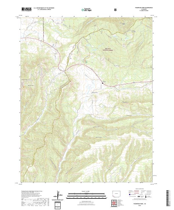 US Topo 7.5-minute map for Thompson Park CO