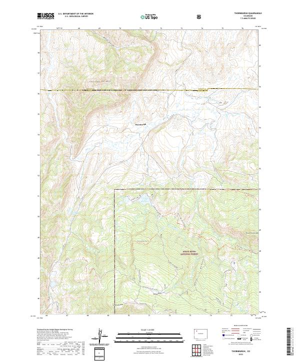 US Topo 7.5-minute map for Thornburgh CO