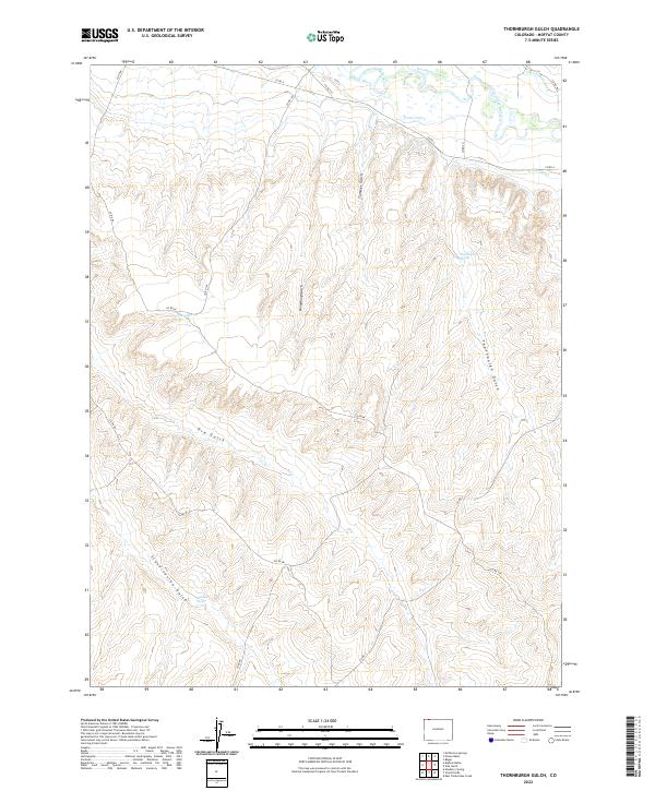 US Topo 7.5-minute map for Thornburgh Gulch CO