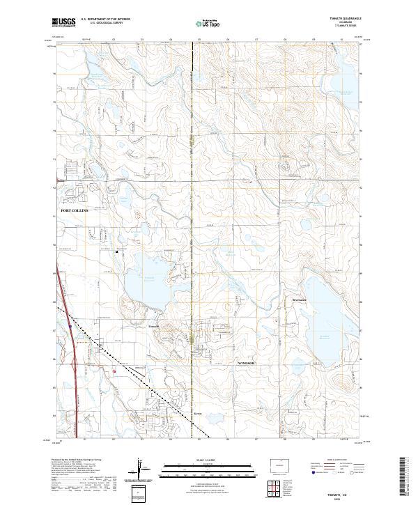 US Topo 7.5-minute map for Timnath CO