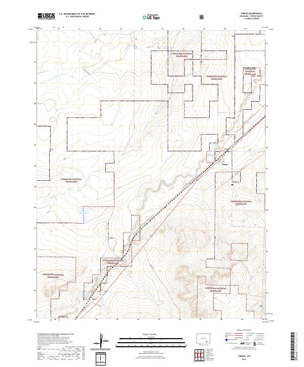 US Topo 7.5-minute map for Timpas CO