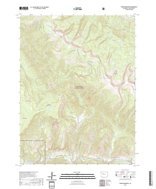 US Topo 7.5-minute map for Toner Reservoir CO