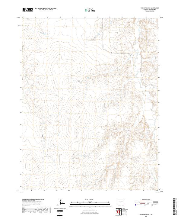 US Topo 7.5-minute map for Toonerville SE CO