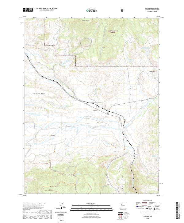 US Topo 7.5-minute map for Toponas CO