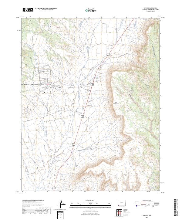 US Topo 7.5-minute map for Towaoc CO