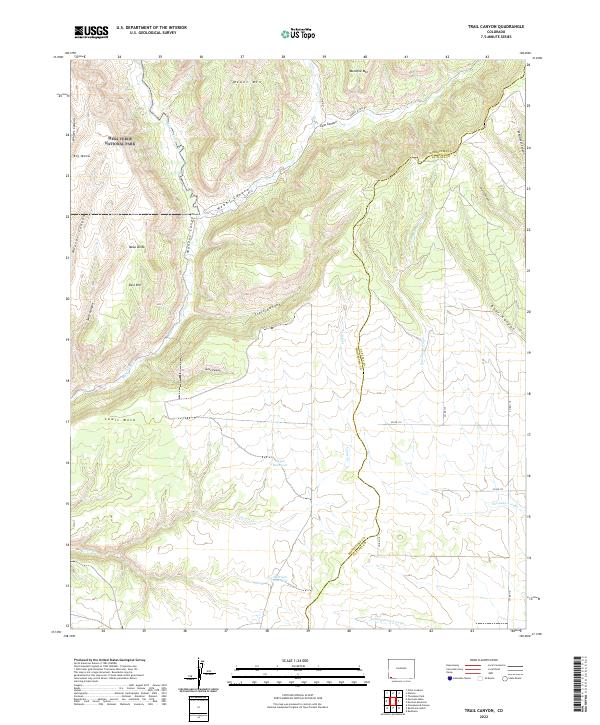 US Topo 7.5-minute map for Trail Canyon CO