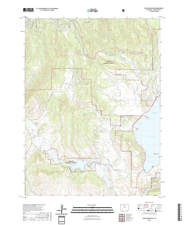 US Topo 7.5-minute map for Trail Mountain CO