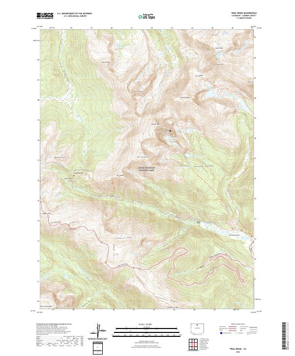 US Topo 7.5-minute map for Trail Ridge CO