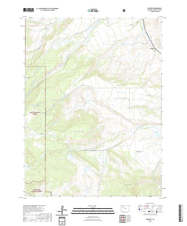 US Topo 7.5-minute map for Trapper CO