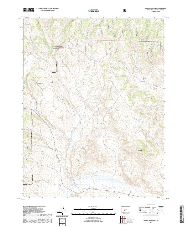 US Topo 7.5-minute map for Trickle Mountain CO