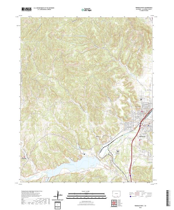 US Topo 7.5-minute map for Trinidad West CO