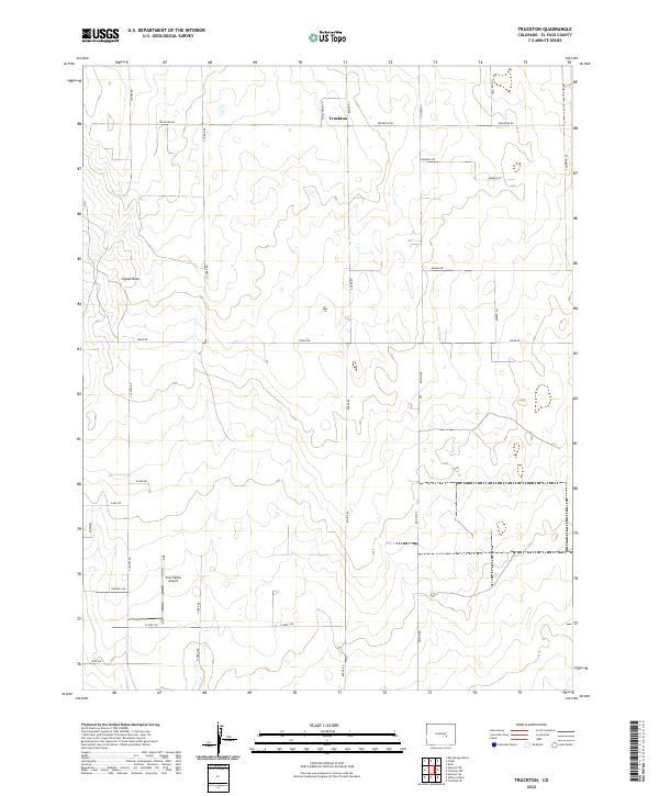 US Topo 7.5-minute map for Truckton CO