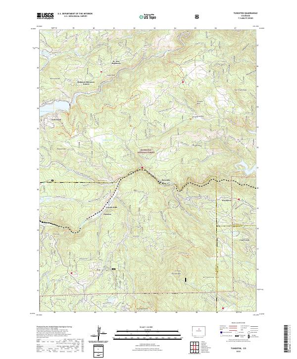 US Topo 7.5-minute map for Tungsten CO
