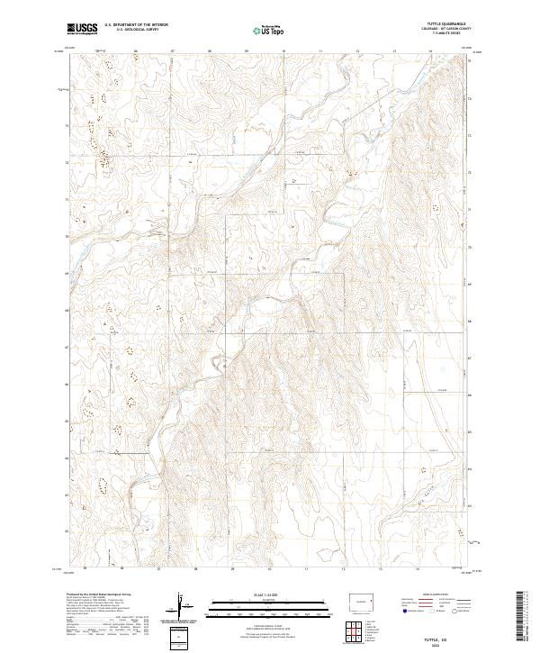 US Topo 7.5-minute map for Tuttle CO