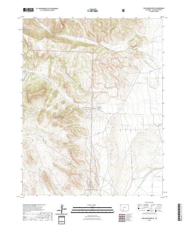 US Topo 7.5-minute map for Twin Mountains SE CO