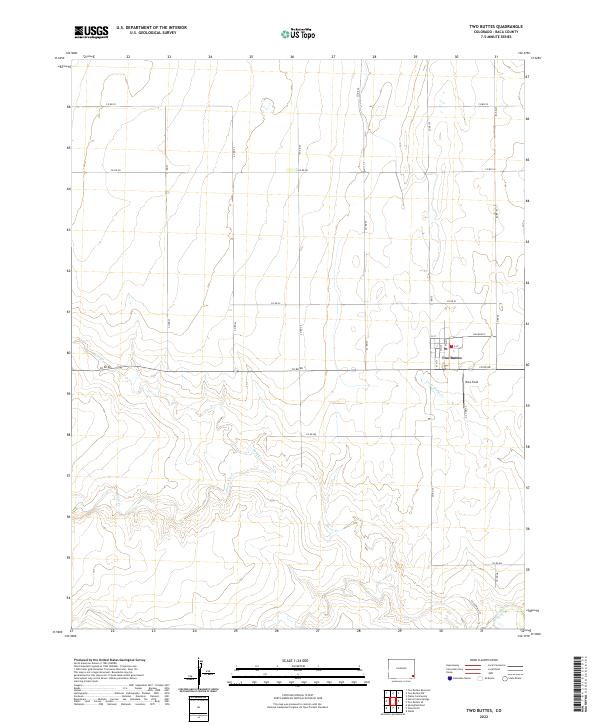 US Topo 7.5-minute map for Two Buttes CO