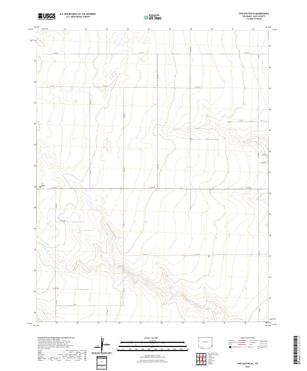 US Topo 7.5-minute map for Two Buttes SE CO