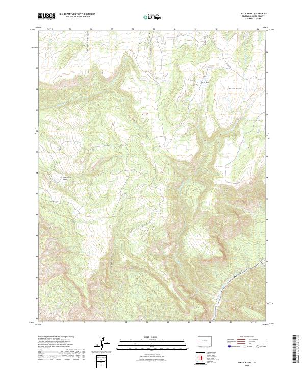 US Topo 7.5-minute map for Two V Basin CO