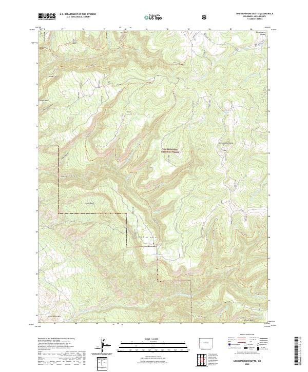 US Topo 7.5-minute map for Uncompahgre Butte CO