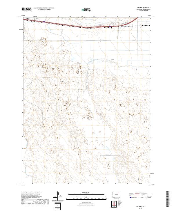 US Topo 7.5-minute map for Vallery CO