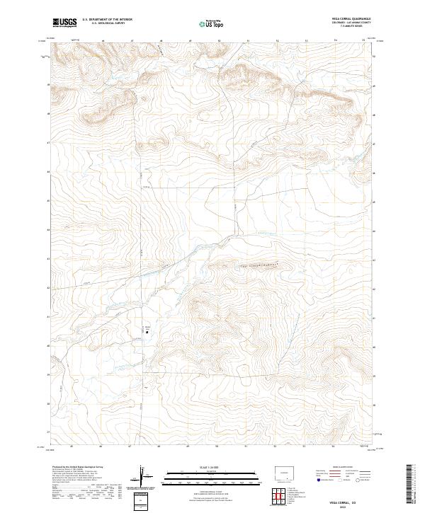 US Topo 7.5-minute map for Vega Corral CO