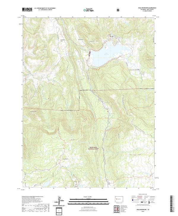 US Topo 7.5-minute map for Vega Reservoir CO