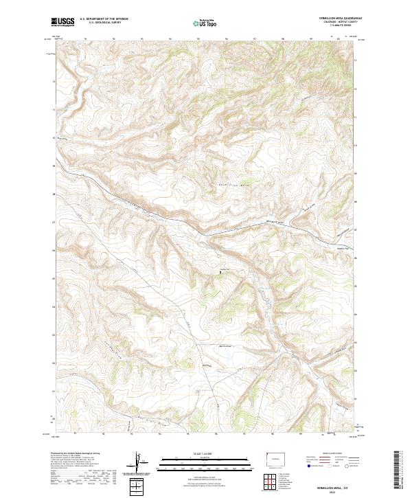 US Topo 7.5-minute map for Vermillion Mesa CO