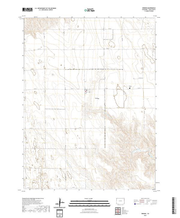 US Topo 7.5-minute map for Vernon CO
