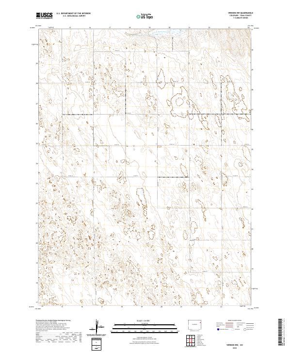US Topo 7.5-minute map for Vernon NW CO