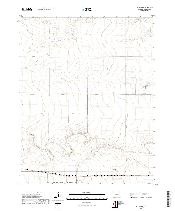 US Topo 7.5-minute map for Vilas North CO