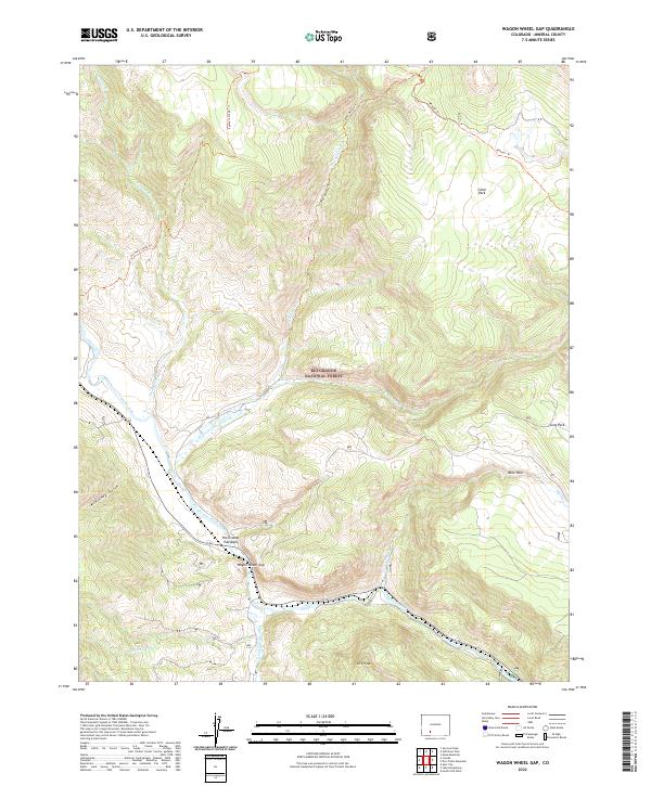 US Topo 7.5-minute map for Wagon Wheel Gap CO