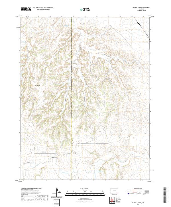 US Topo 7.5-minute map for Walker Canyon CO