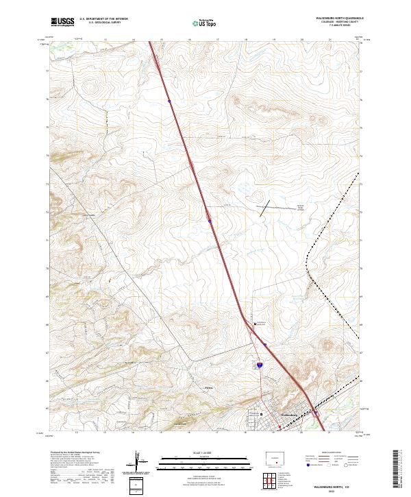 US Topo 7.5-minute map for Walsenburg North CO