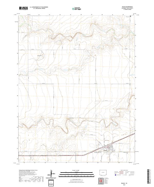 US Topo 7.5-minute map for Walsh CO