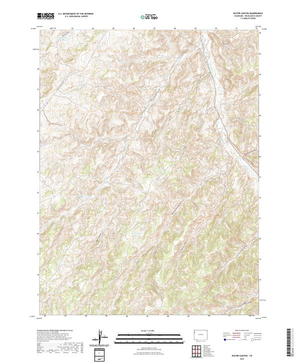 US Topo 7.5-minute map for Water Canyon CO