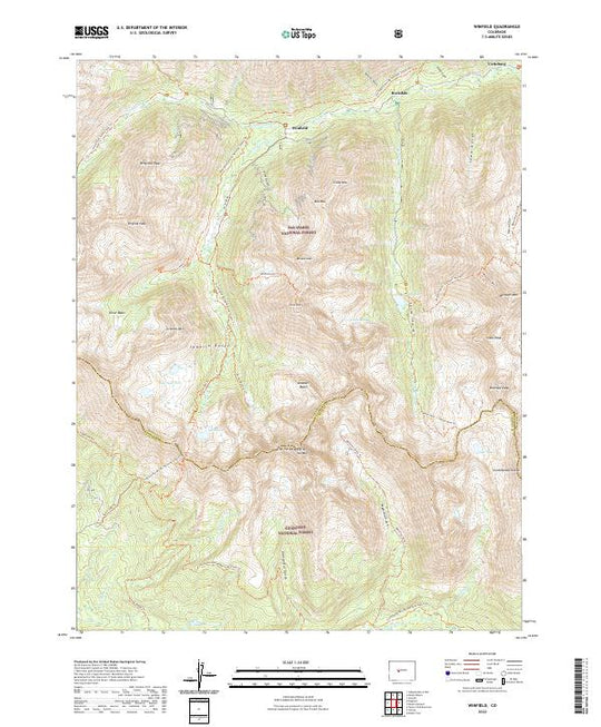 US Topo 7.5-minute map for Winfield CO – American Map Store