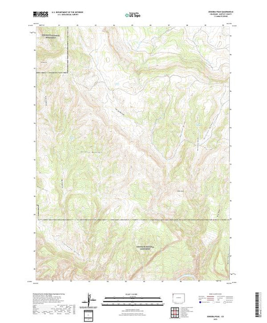 US Topo 7.5-minute map for Zenobia Peak CO – American Map Store