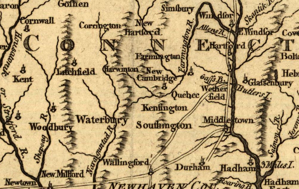 A Map of Connecticut and Rhode Island with Long Island Sound, 1776