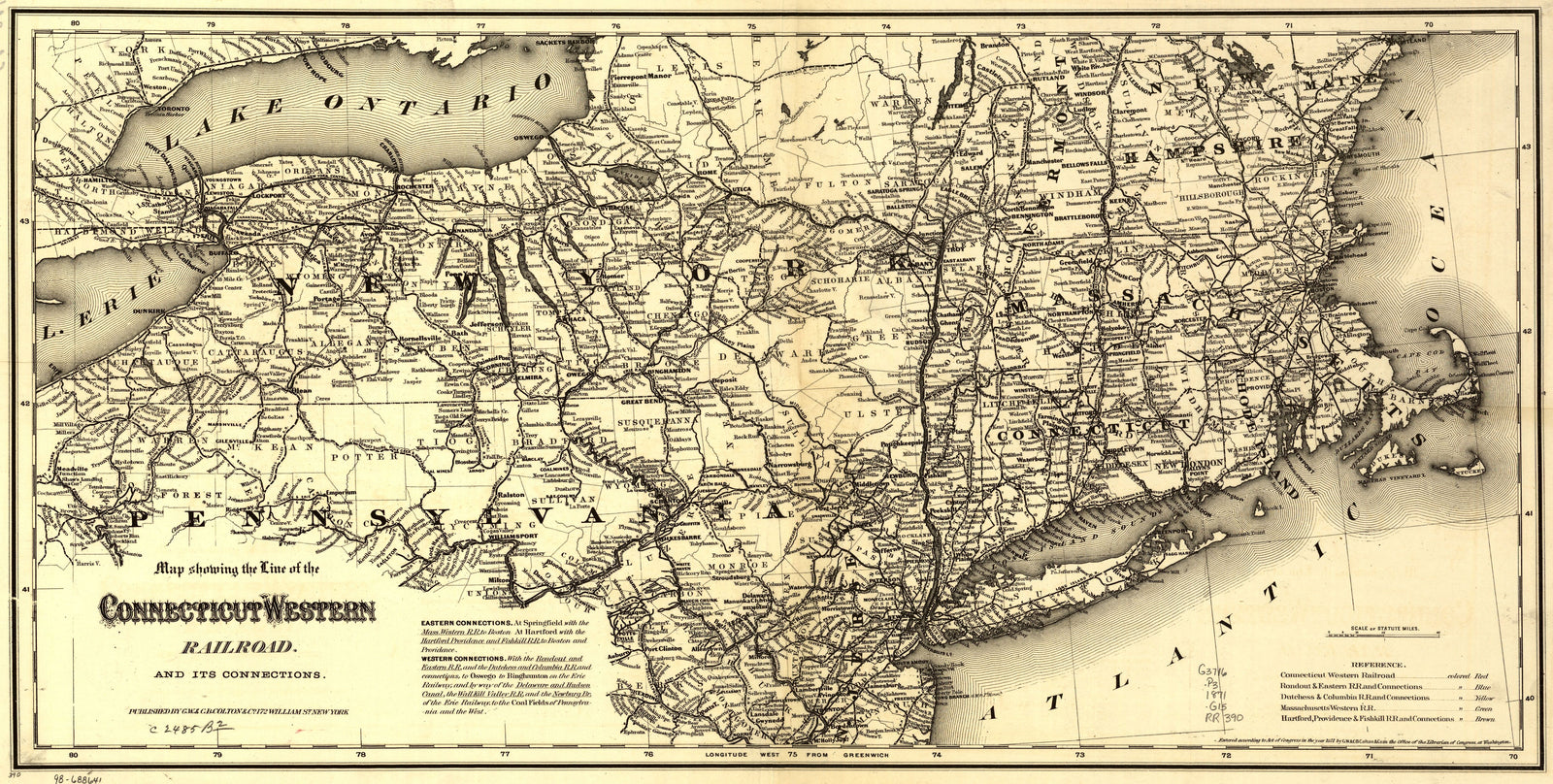 Connecticut Western Railroad and Its Connections, 1871