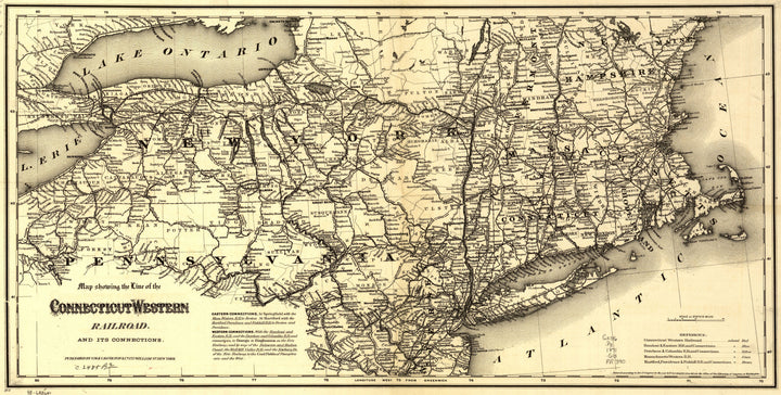 Connecticut Western Railroad and Its Connections, 1871