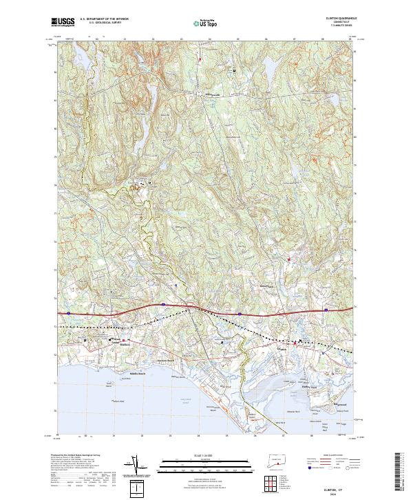 US Topo 7.5-minute map for Clinton CT